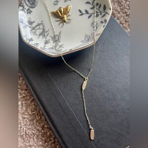 kendra scott gold lariat necklace